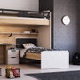 Hanah Home Cama Individual Crema y Roble